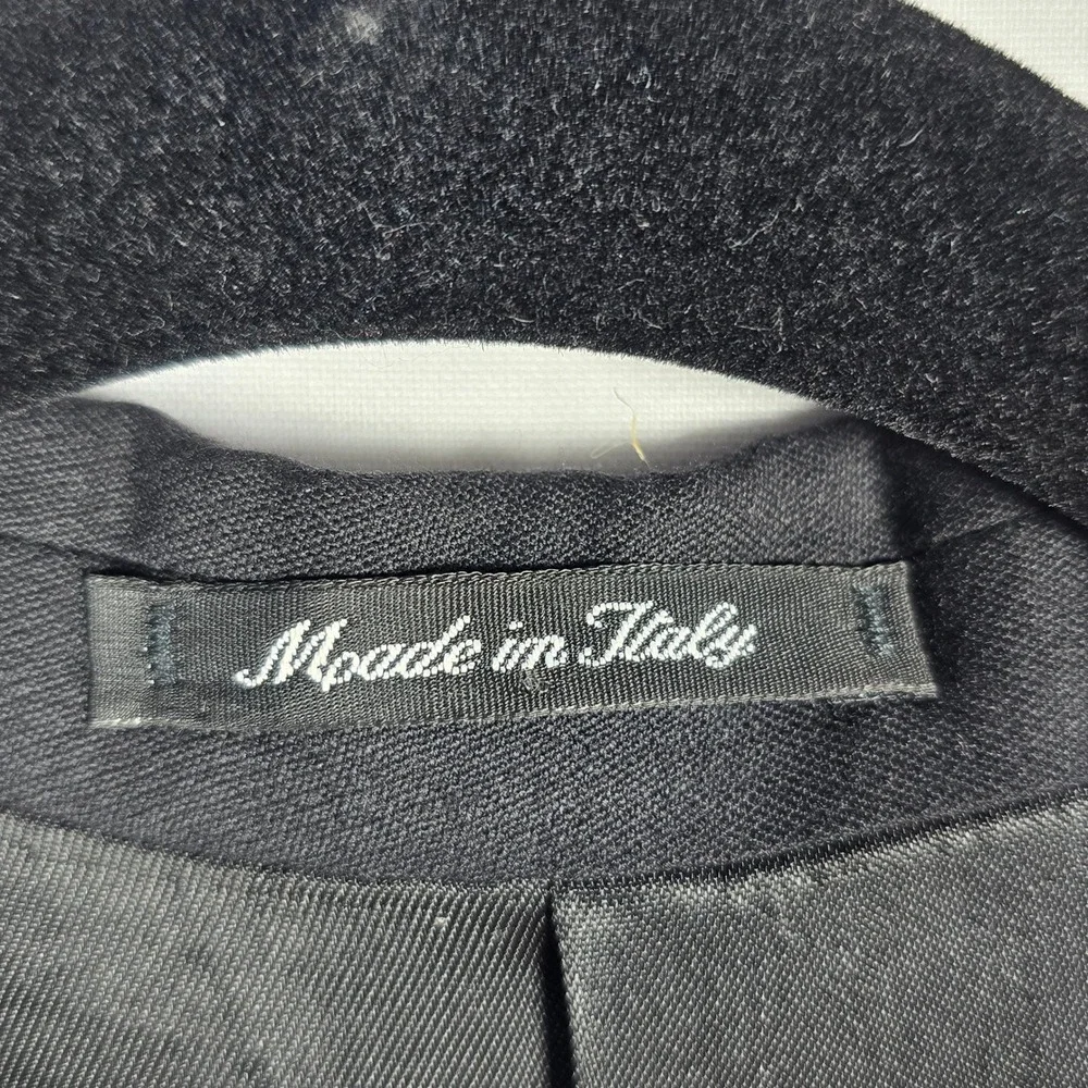Vito Rufolo Wool Tuxedo Blazer Jacket Men 40 Black Formal Occasion Made in Italy
